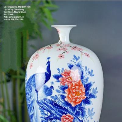 MAI BÌNH TÍCH LỘC VẼ TAY CHIM CÔNG